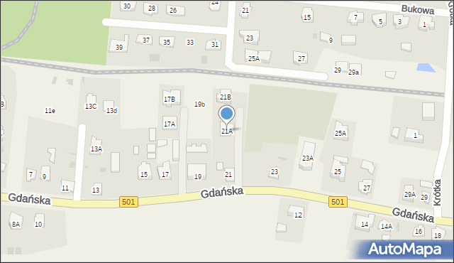 Sztutowo, Gdańska, 21A, mapa Sztutowo