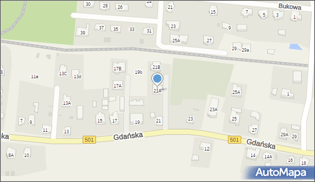 Sztutowo, Gdańska, 21A, mapa Sztutowo