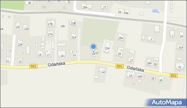 Sztutowo, Gdańska, 23, mapa Sztutowo