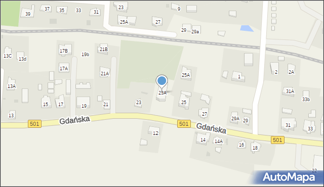 Sztutowo, Gdańska, 23A, mapa Sztutowo