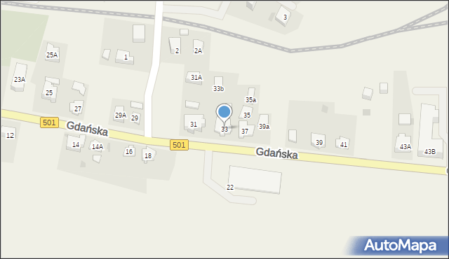 Sztutowo, Gdańska, 33, mapa Sztutowo