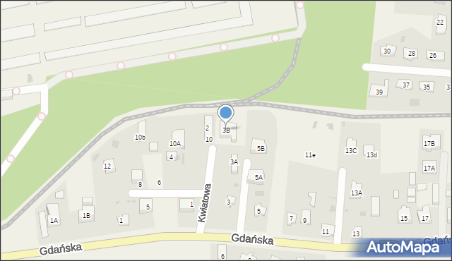 Sztutowo, Gdańska, 3B, mapa Sztutowo