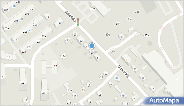 Tczew, Gdańska, 10, mapa Tczew