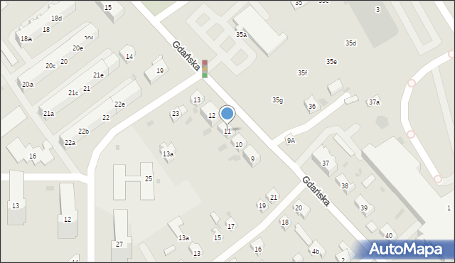 Tczew, Gdańska, 11, mapa Tczew