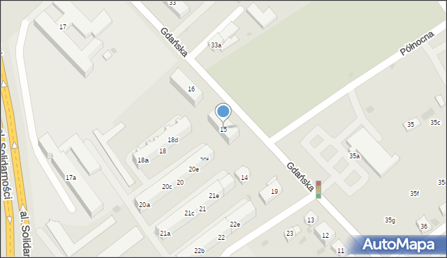 Tczew, Gdańska, 15, mapa Tczew