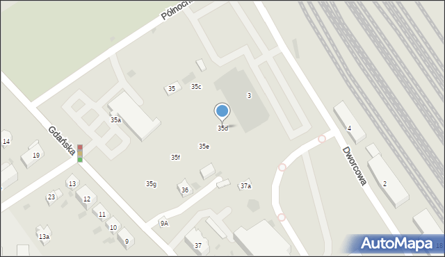 Tczew, Gdańska, 35d, mapa Tczew