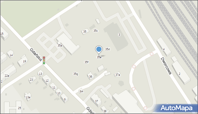 Tczew, Gdańska, 35e, mapa Tczew