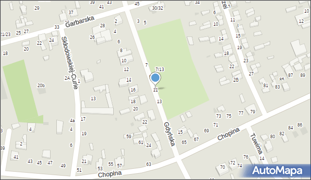 Tomaszów Mazowiecki, Gdyńska, 11, mapa Tomaszów Mazowiecki