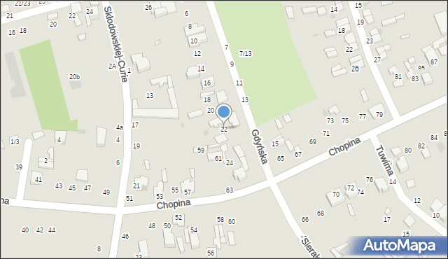 Tomaszów Mazowiecki, Gdyńska, 22, mapa Tomaszów Mazowiecki