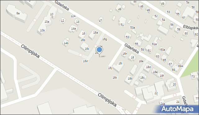 Toruń, Gdańska, 16m, mapa Torunia