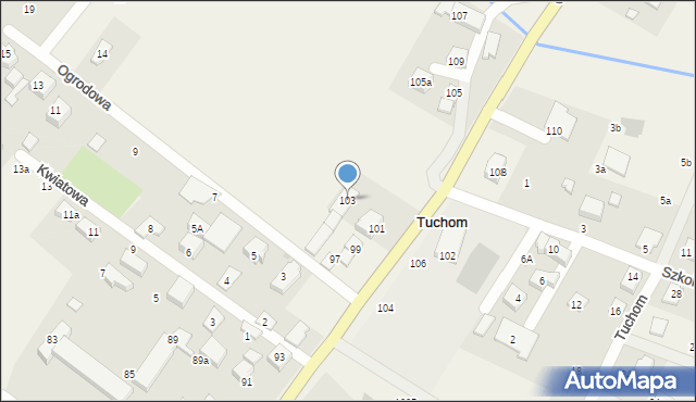 Tuchom, Gdyńska, 103, mapa Tuchom