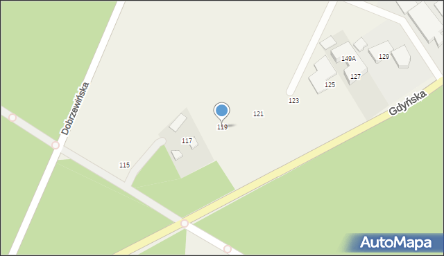 Tuchom, Gdyńska, 119, mapa Tuchom