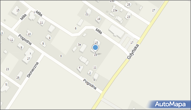 Tuchom, Gdyńska, 13, mapa Tuchom