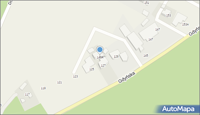 Tuchom, Gdyńska, 149A, mapa Tuchom