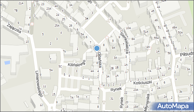 Wałbrzych, Gdańska, 10, mapa Wałbrzycha