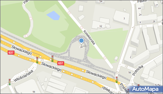 Warszawa, Gdańska, 1a, mapa Warszawy