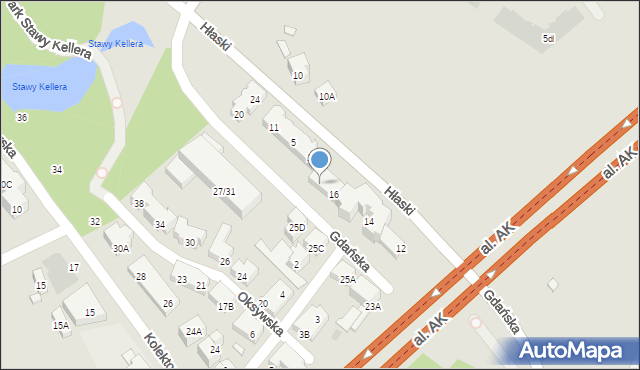 Warszawa, Gdańska, 18, mapa Warszawy