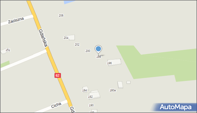 Węgrów, Gdańska, 198, mapa Węgrów