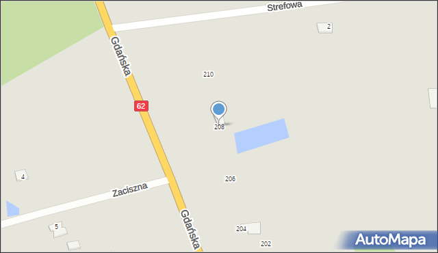 Węgrów, Gdańska, 208, mapa Węgrów