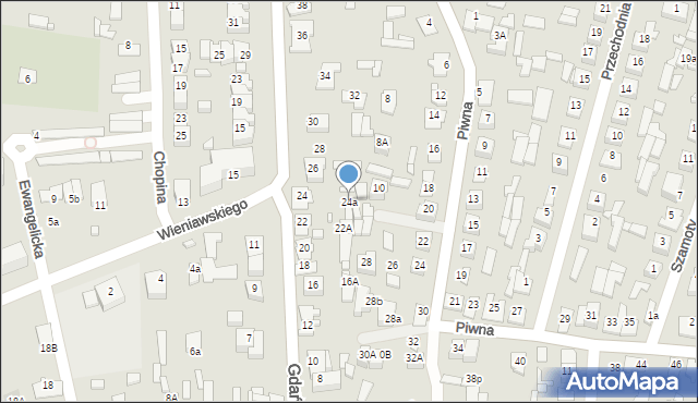 Węgrów, Gdańska, 24a, mapa Węgrów