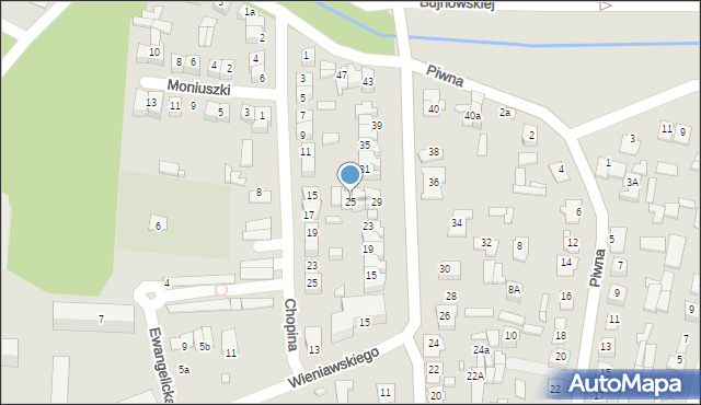 Węgrów, Gdańska, 25, mapa Węgrów