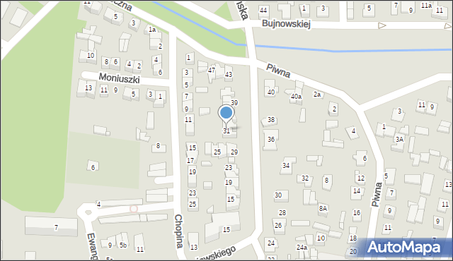 Węgrów, Gdańska, 31, mapa Węgrów