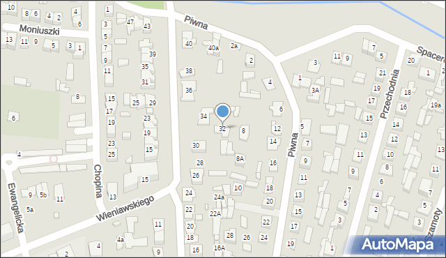 Węgrów, Gdańska, 32, mapa Węgrów