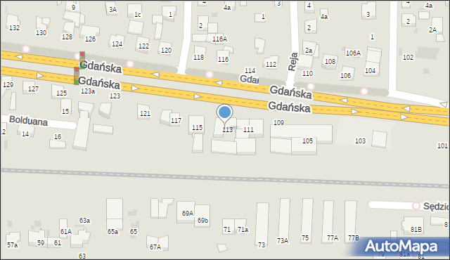 Wejherowo, Gdańska, 113, mapa Wejherowo