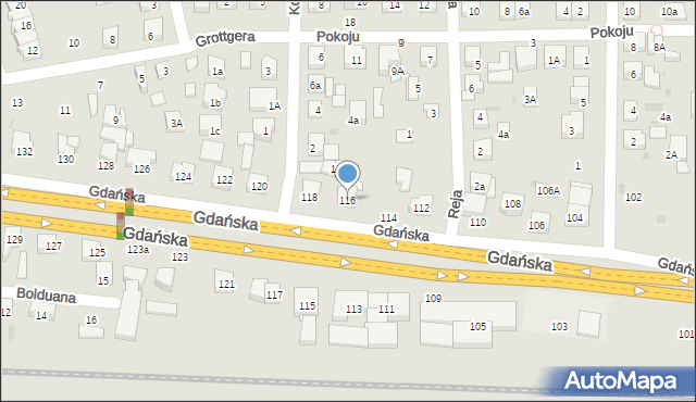 Wejherowo, Gdańska, 116, mapa Wejherowo