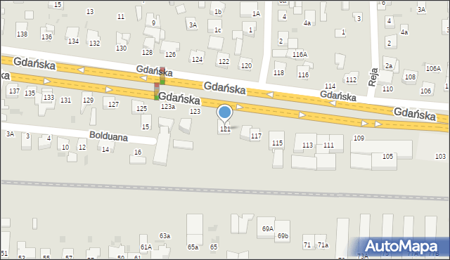 Wejherowo, Gdańska, 121, mapa Wejherowo