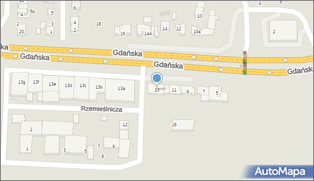 Wejherowo, Gdańska, 13, mapa Wejherowo
