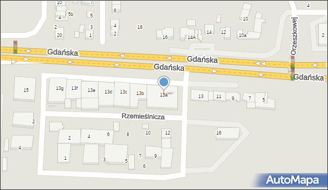 Wejherowo, Gdańska, 13a, mapa Wejherowo