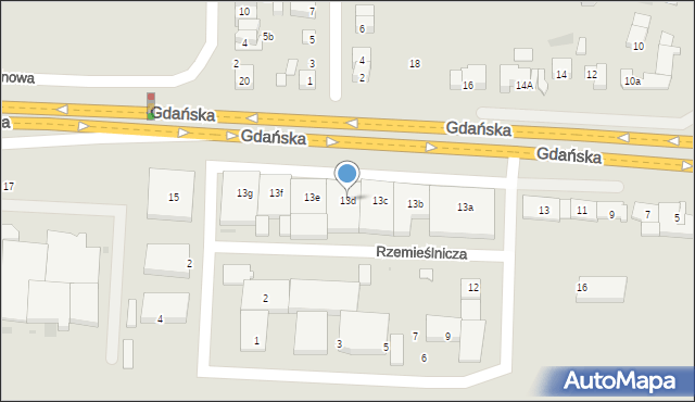 Wejherowo, Gdańska, 13d, mapa Wejherowo