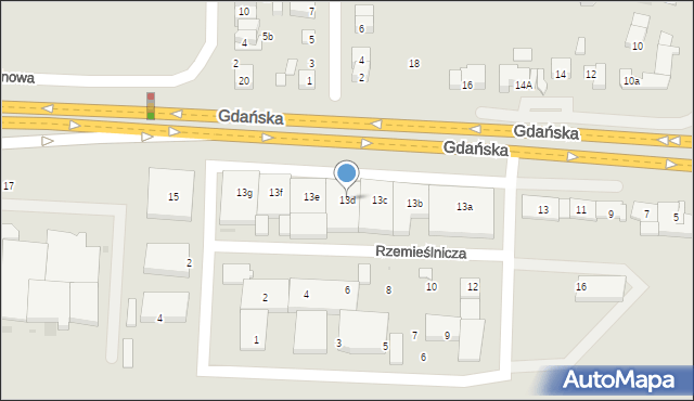 Wejherowo, Gdańska, 13d, mapa Wejherowo