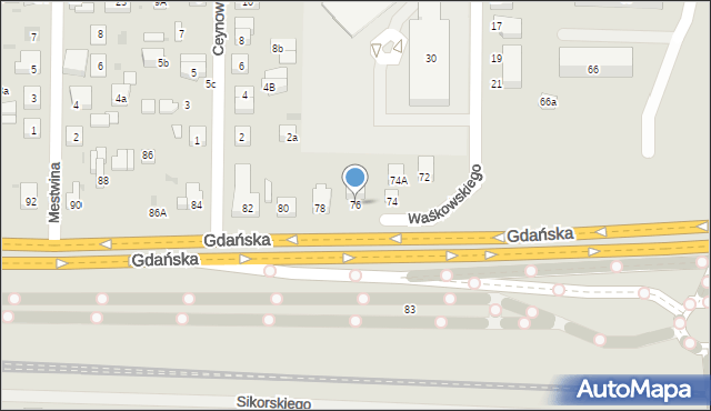 Wejherowo, Gdańska, 76, mapa Wejherowo