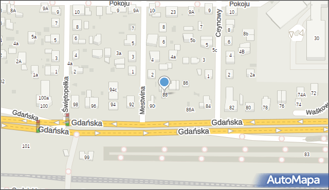 Wejherowo, Gdańska, 88, mapa Wejherowo