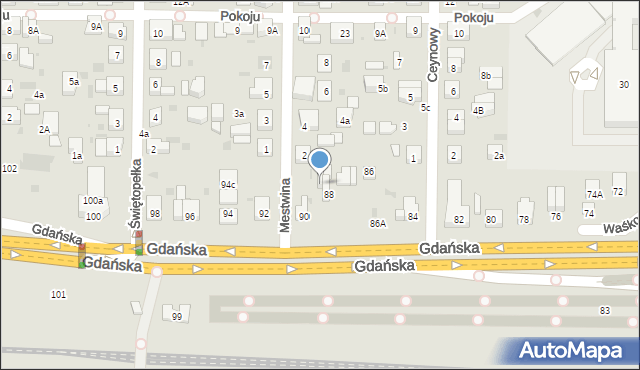 Wejherowo, Gdańska, 90a, mapa Wejherowo