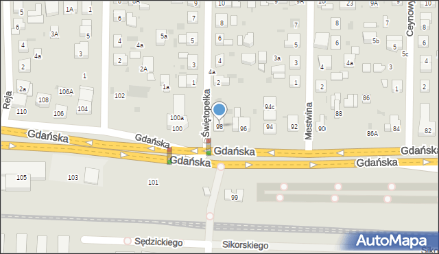 Wejherowo, Gdańska, 98, mapa Wejherowo