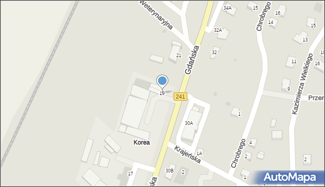 Więcbork, Gdańska, 19, mapa Więcbork