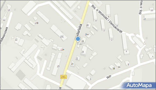 Więcbork, Gdańska, 24a, mapa Więcbork