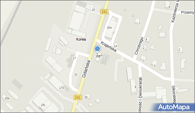 Więcbork, Gdańska, 30B, mapa Więcbork