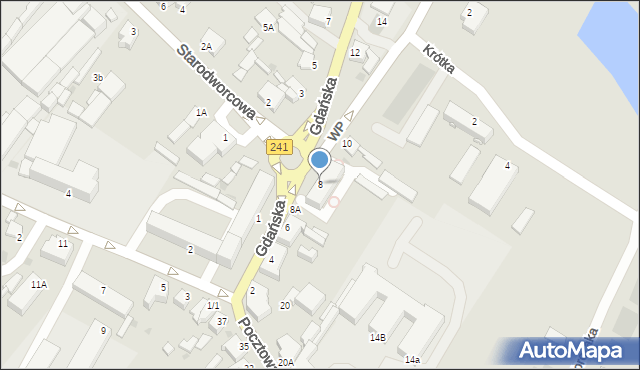 Więcbork, Gdańska, 8, mapa Więcbork