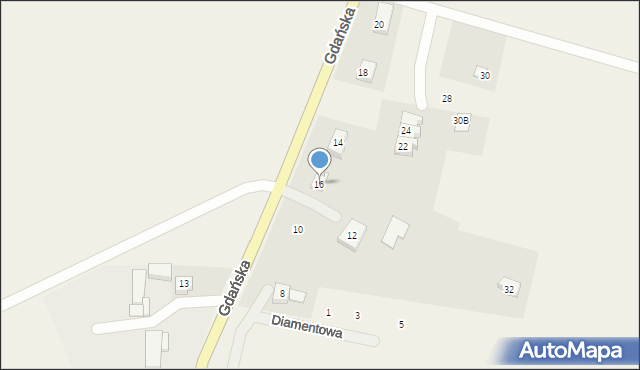 Wiślina, Gdańska, 16, mapa Wiślina