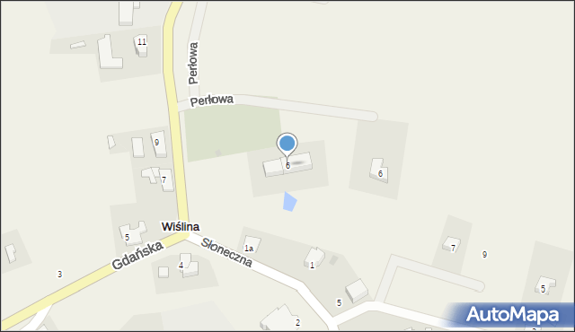 Wiślina, Gdańska, 6, mapa Wiślina
