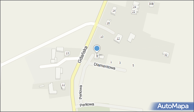 Wiślina, Gdańska, 8, mapa Wiślina