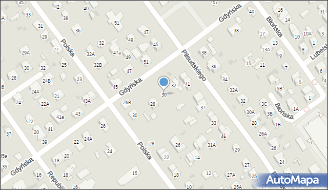 Wołomin, Gdyńska, 30, mapa Wołomin