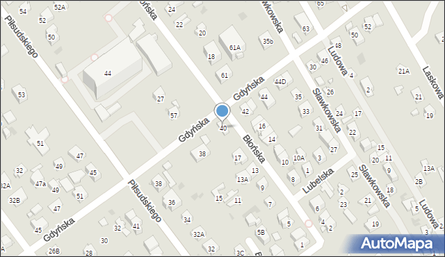 Wołomin, Gdyńska, 40, mapa Wołomin