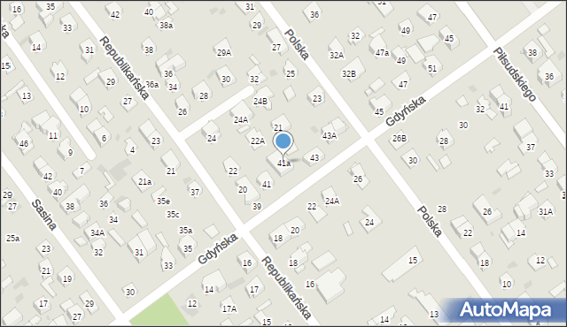 Wołomin, Gdyńska, 41a, mapa Wołomin