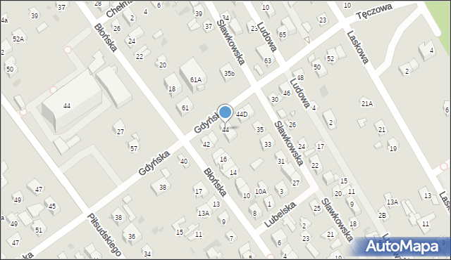 Wołomin, Gdyńska, 44, mapa Wołomin