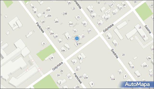 Wołomin, Gdyńska, 9, mapa Wołomin